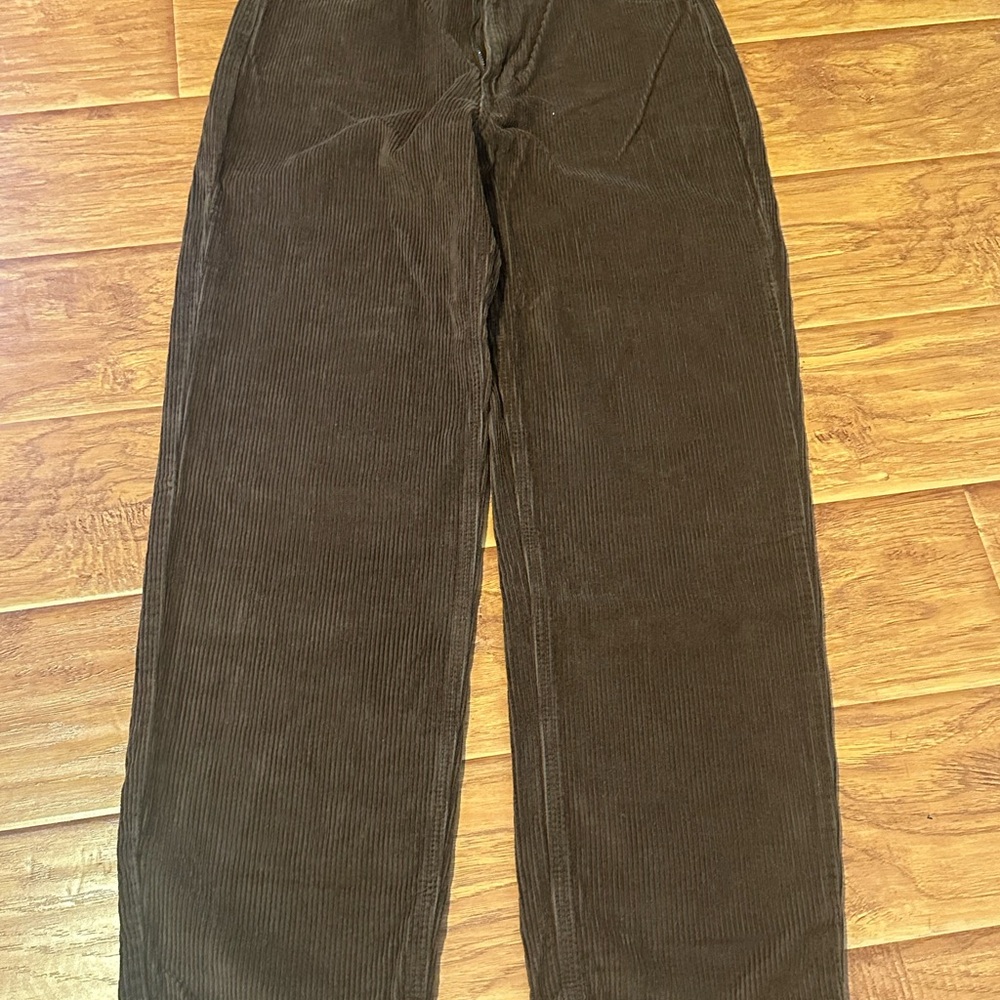 Empyre Chocolate Brown Corduroy Wide Leg Jeans